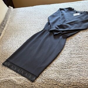 A/X Armani Exchange Charcoal Long Sleeve Dress